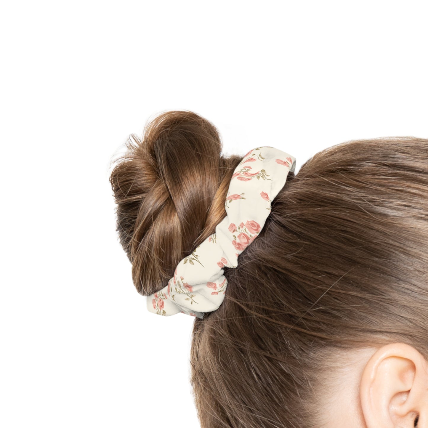 Floral Scrunchie - Soft Rose Design for Stylish Hair Accessories