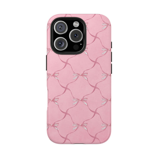 Stylish Tough Phone Case, Pink Pattern iPhone Cover, Custom Phone Armor, Durable Case for Girls, Perfect Gift Idea