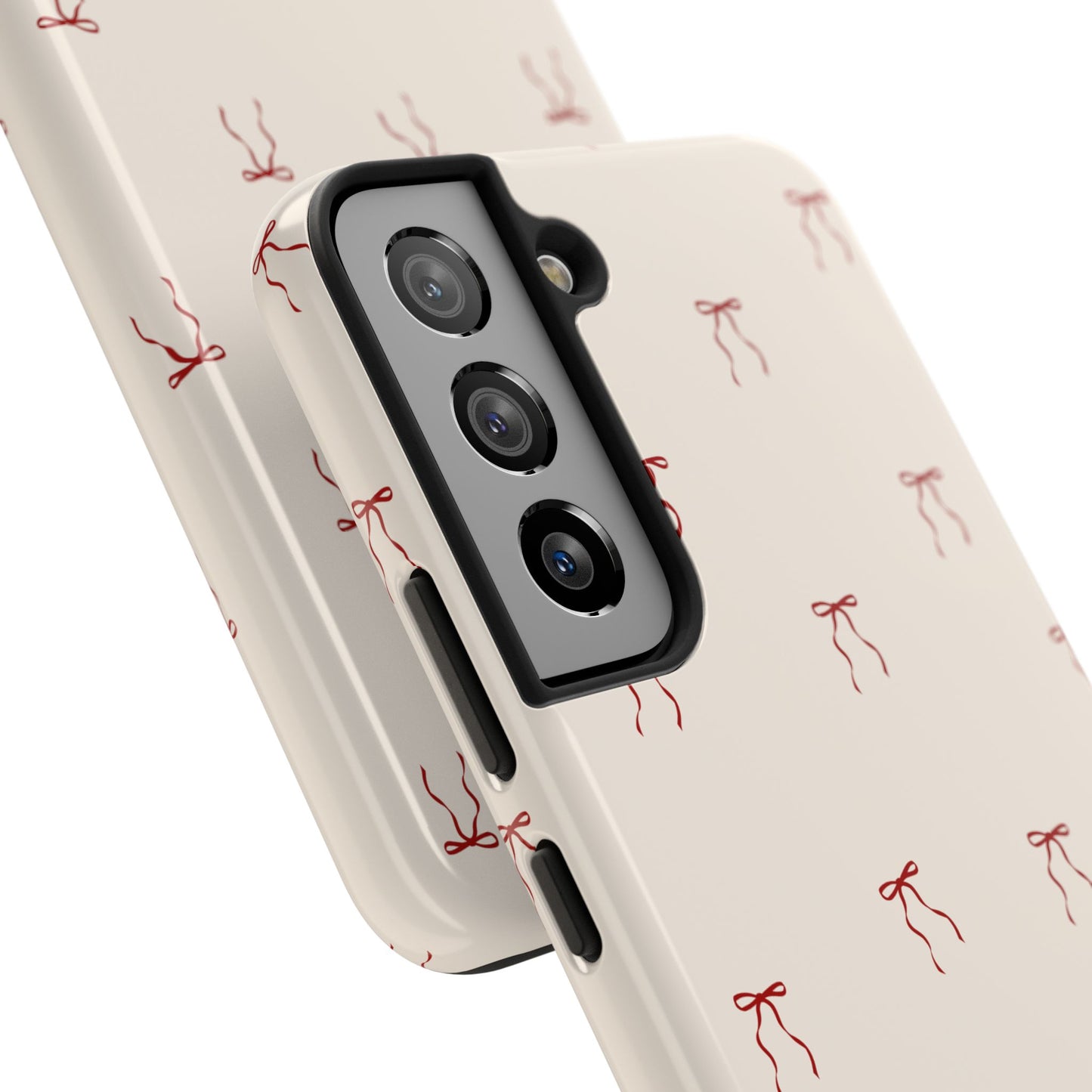 Ribbon Cute Bow Pattern Tough Phone Cases, Bow Phone Cover, Stylish Phone Protectors, Gift for Girls, Trendy Tech Accessories