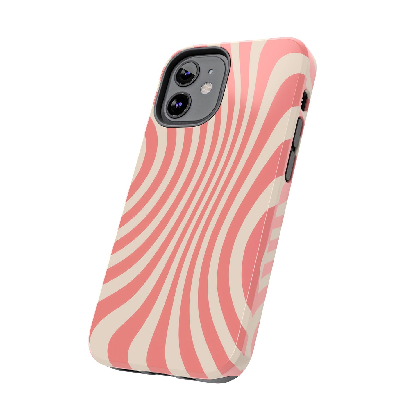 Stylish Waves Phone Case - Trendy Mobile Accessory, Durable Protection, Gift for Teens, Modern Design, Pink Aesthetic