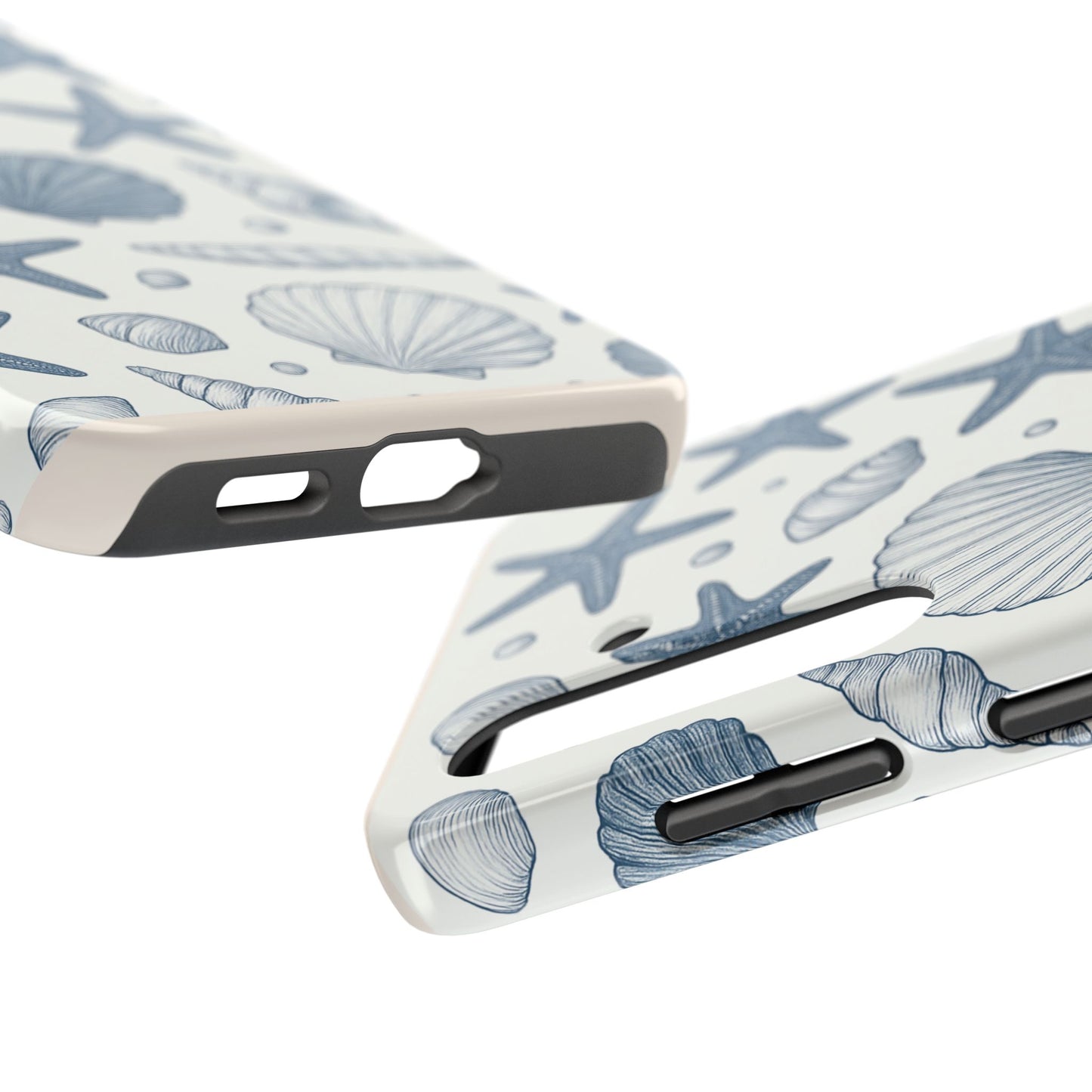 Z Coastal Shells Tough Phone Case - Nautical Design for Ocean Lovers