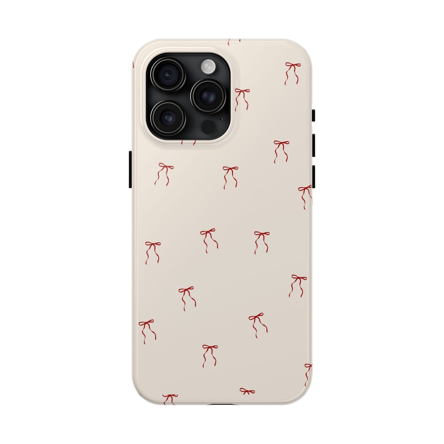 Ribbon Cute Bow Pattern Tough Phone Cases, Bow Phone Cover, Stylish Phone Protectors, Gift for Girls, Trendy Tech Accessories