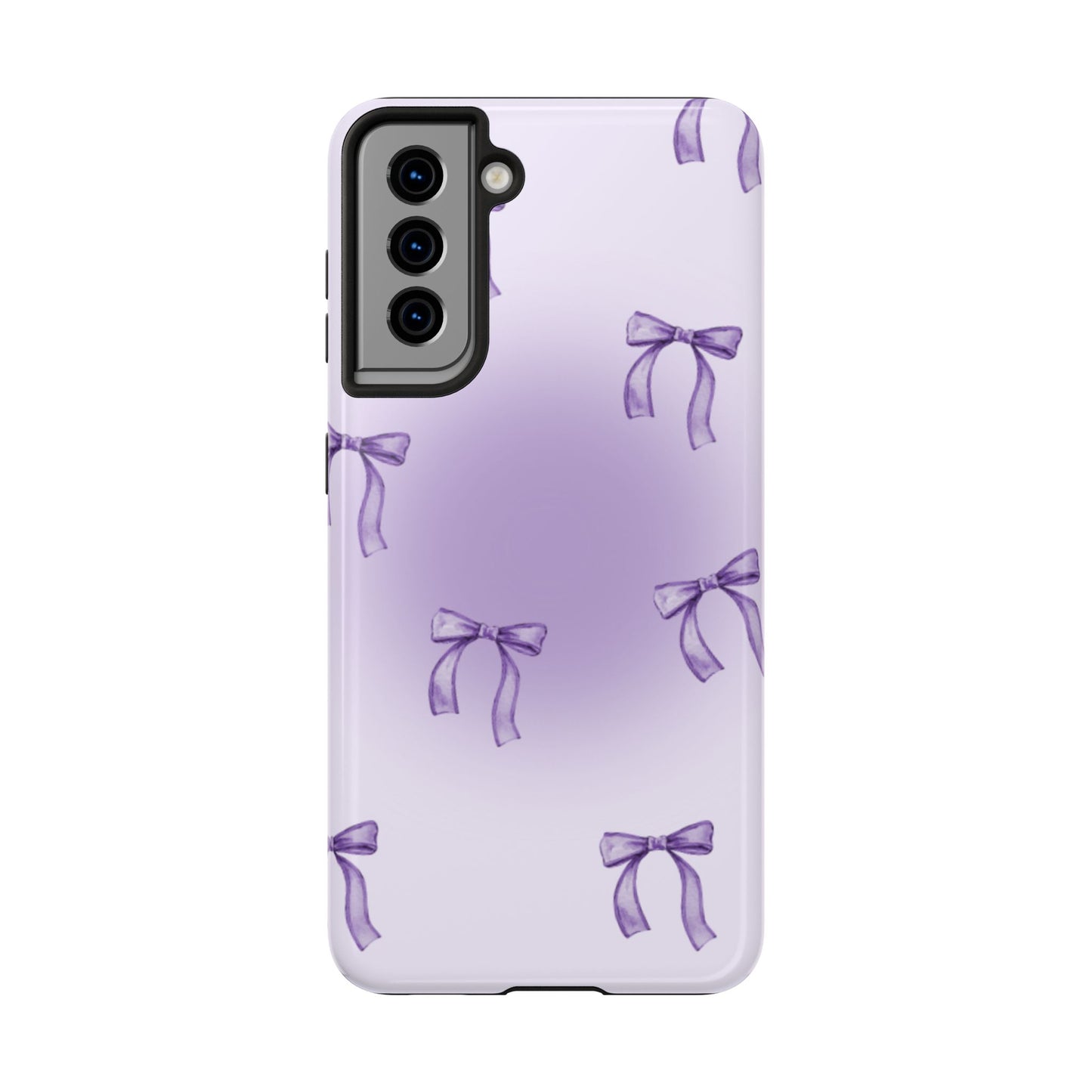 Purple Chic Bow Pattern Phone Case - Stylish Protection for All Occasions