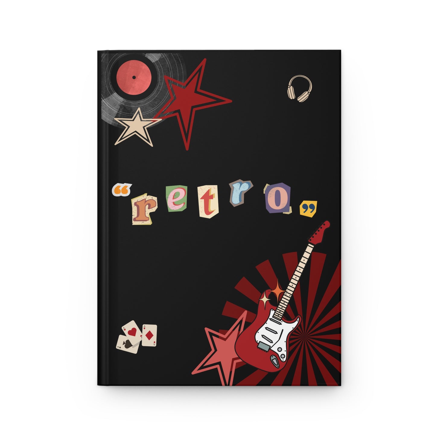 Retro Inspired Hardcover Journal, Perfect Gift for Musicians, Artists, and Writers, Vintage Themed Notebook, Great for Holiday Giving
