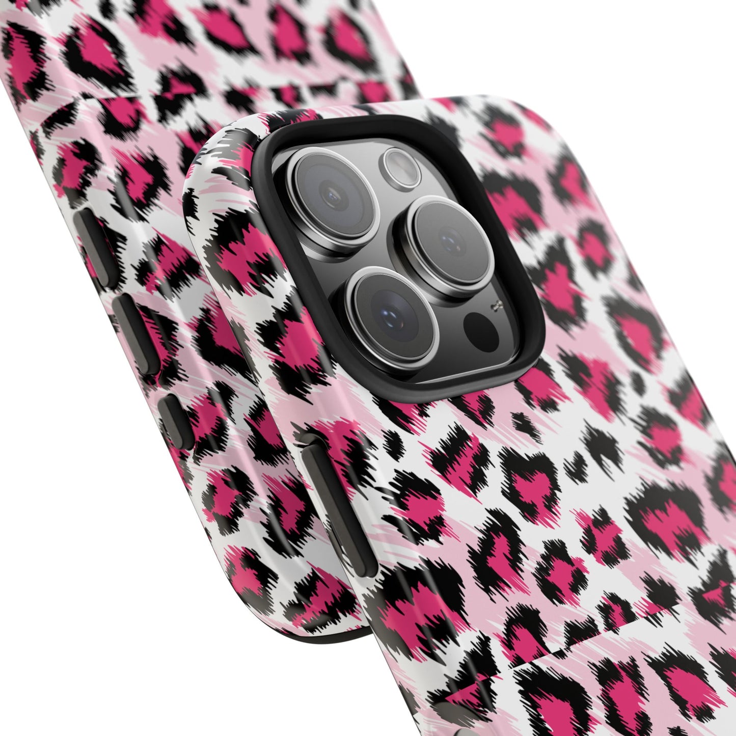 Stylish Chic Pink Leopard Tough Phone Case - Durable & Trendy Protection
