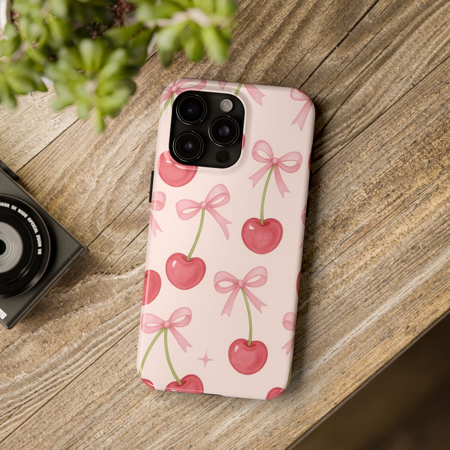 Pretty Cherry Ribbon Phone Case - Tough & Stylish Protector