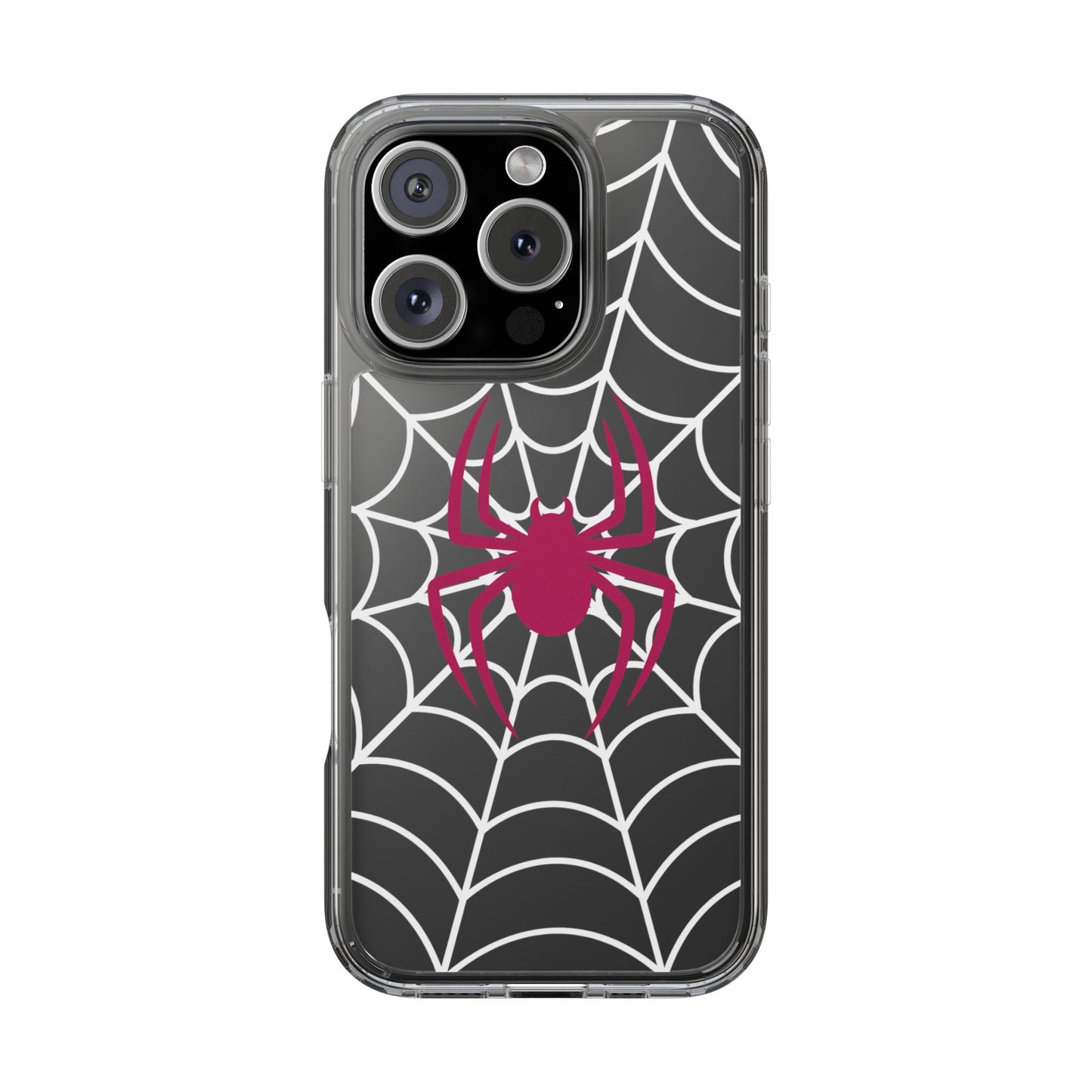 Spider Web Clear Phone Case - Stylish Protection