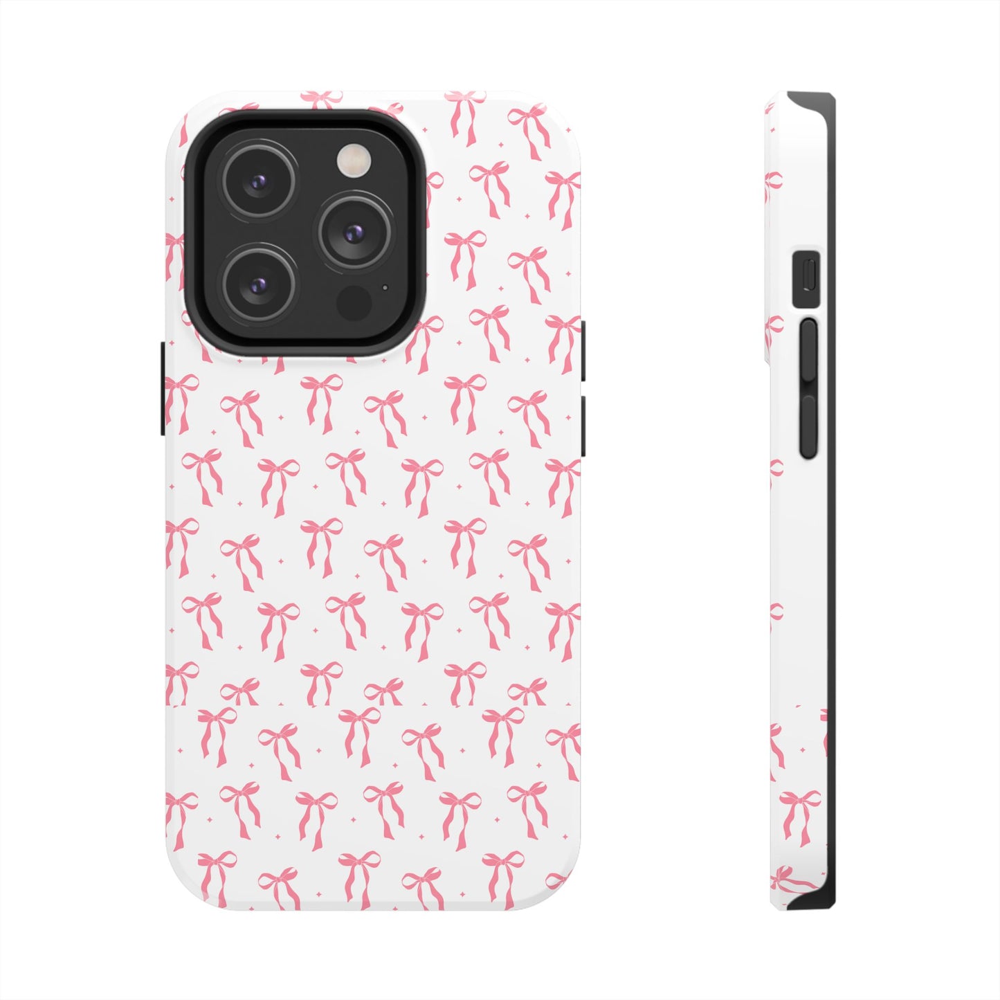 Ribbon Ballet Tough Phone Case - Stylish pink bows aesthetic