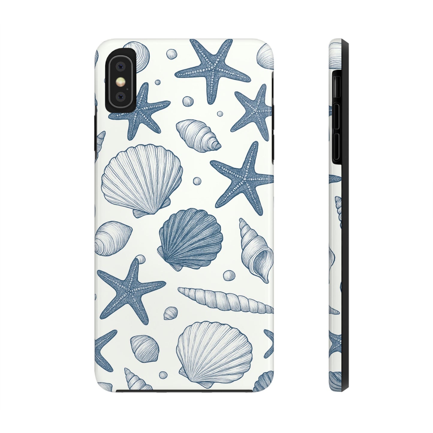 Z Coastal Shells Tough Phone Case - Nautical Design for Ocean Lovers
