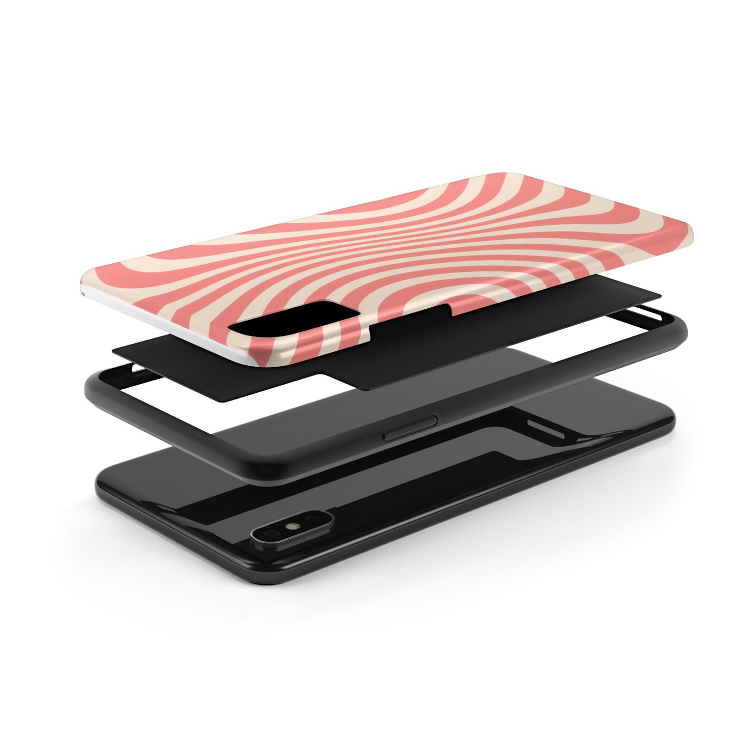 Stylish Waves Phone Case - Trendy Mobile Accessory, Durable Protection, Gift for Teens, Modern Design, Pink Aesthetic