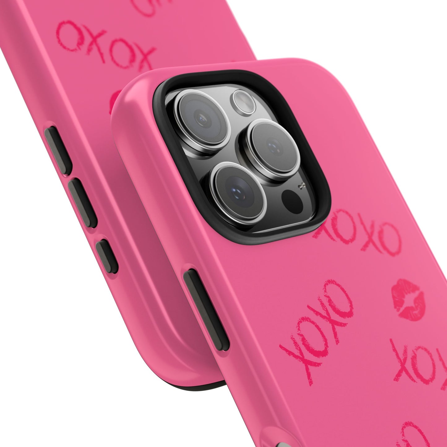 XOXO Phone Case, Cute Lipstick Design, Tough Phone Cover, Gifts for Her, Valentines Day Phone Case, Pink Lip Print Case