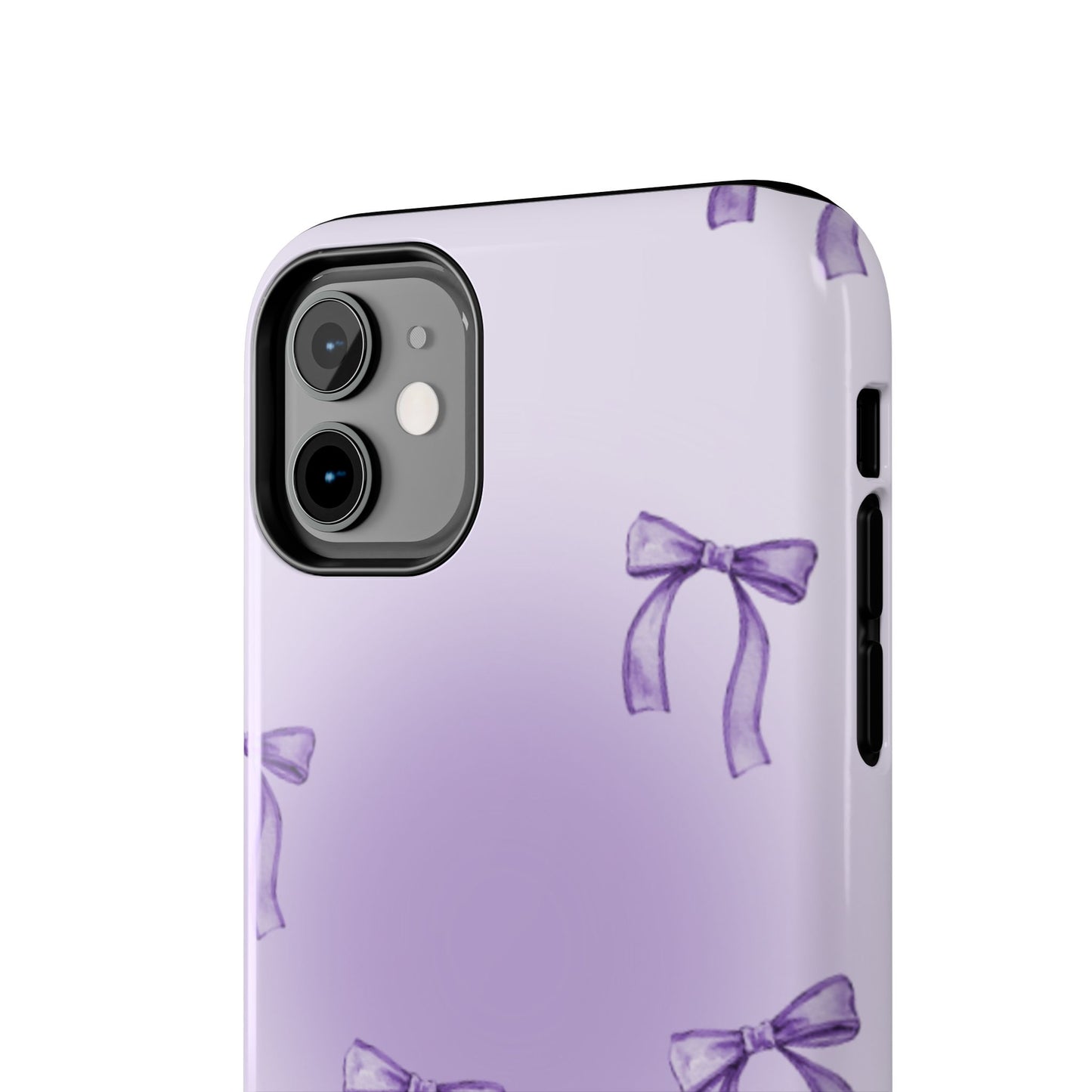 Purple Chic Bow Pattern Phone Case - Stylish Protection for All Occasions