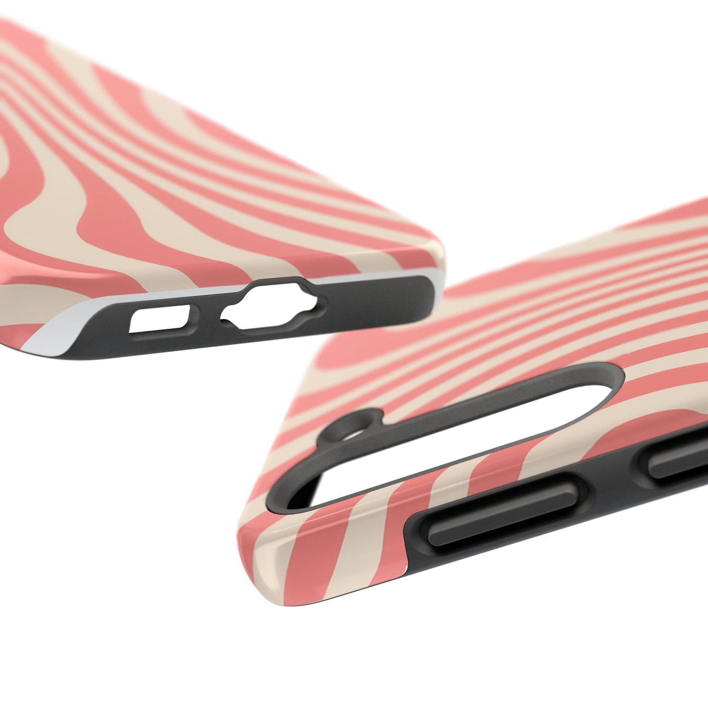 Stylish Waves Phone Case - Trendy Mobile Accessory, Durable Protection, Gift for Teens, Modern Design, Pink Aesthetic