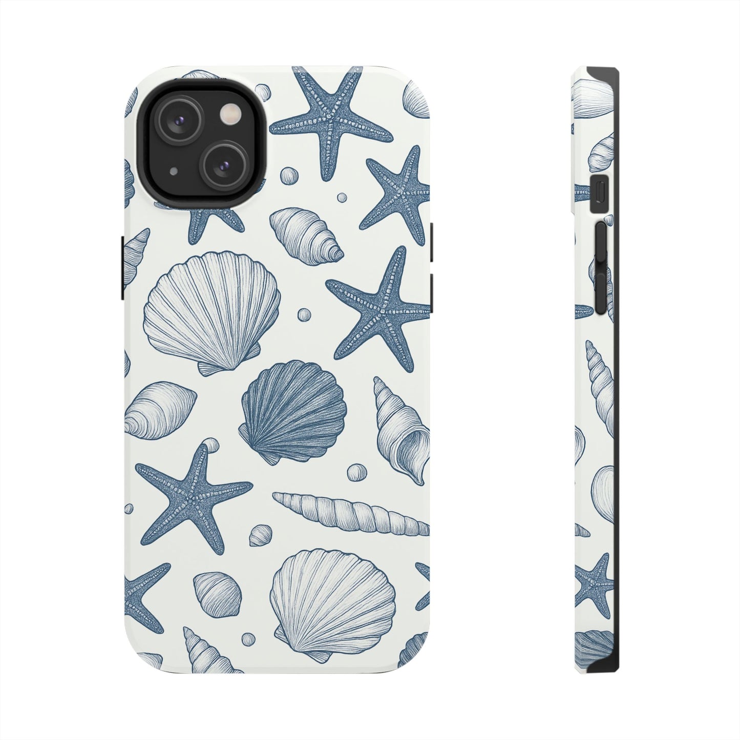 Z Coastal Shells Tough Phone Case - Nautical Design for Ocean Lovers