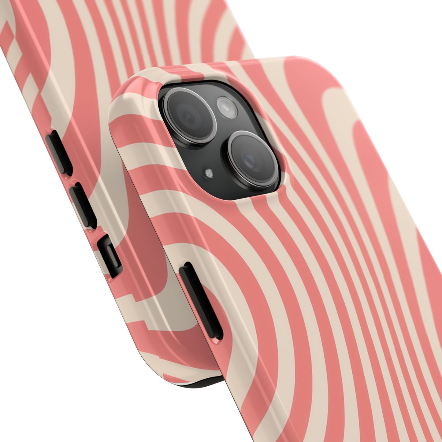Stylish Waves Phone Case - Trendy Mobile Accessory, Durable Protection, Gift for Teens, Modern Design, Pink Aesthetic