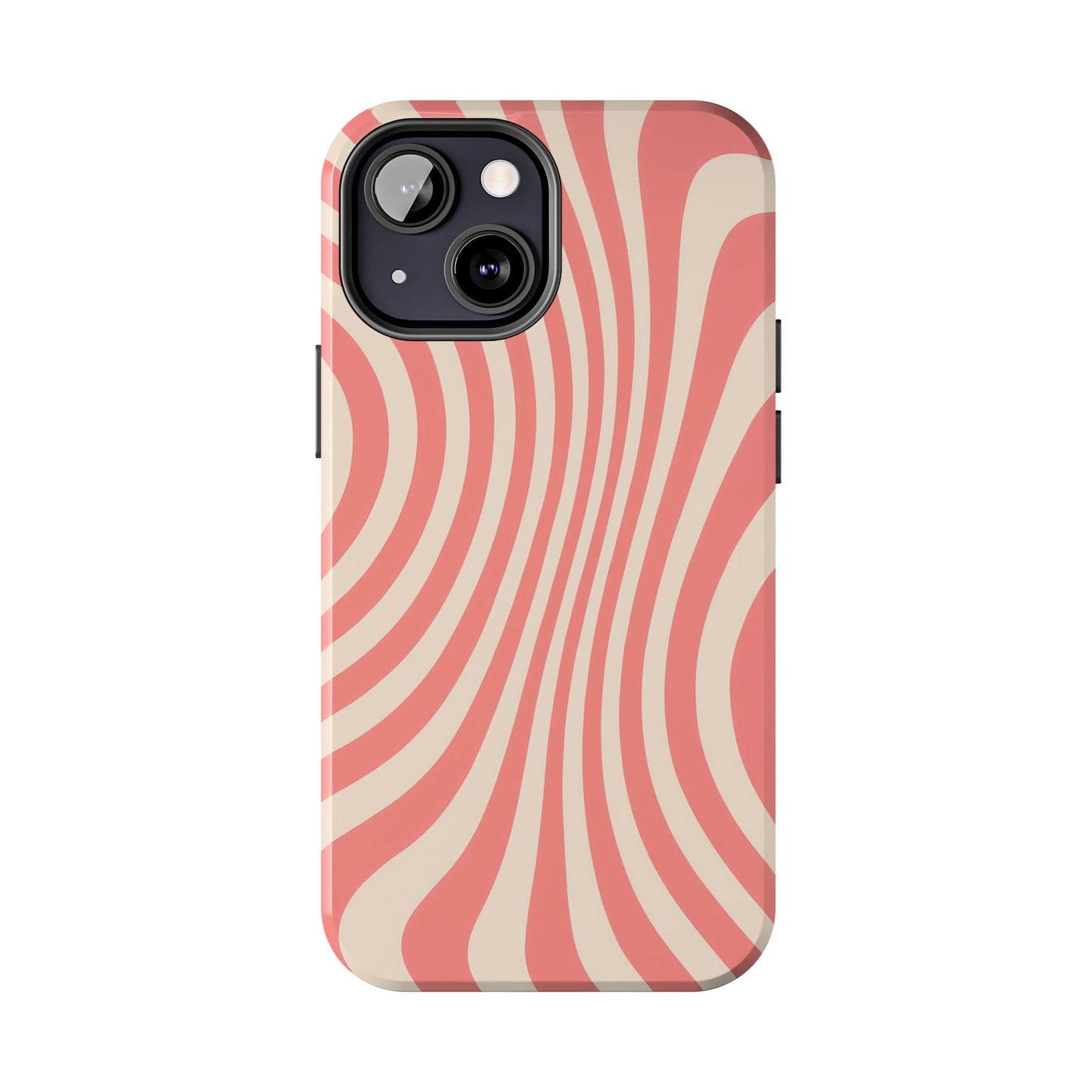Stylish Waves Phone Case - Trendy Mobile Accessory, Durable Protection, Gift for Teens, Modern Design, Pink Aesthetic