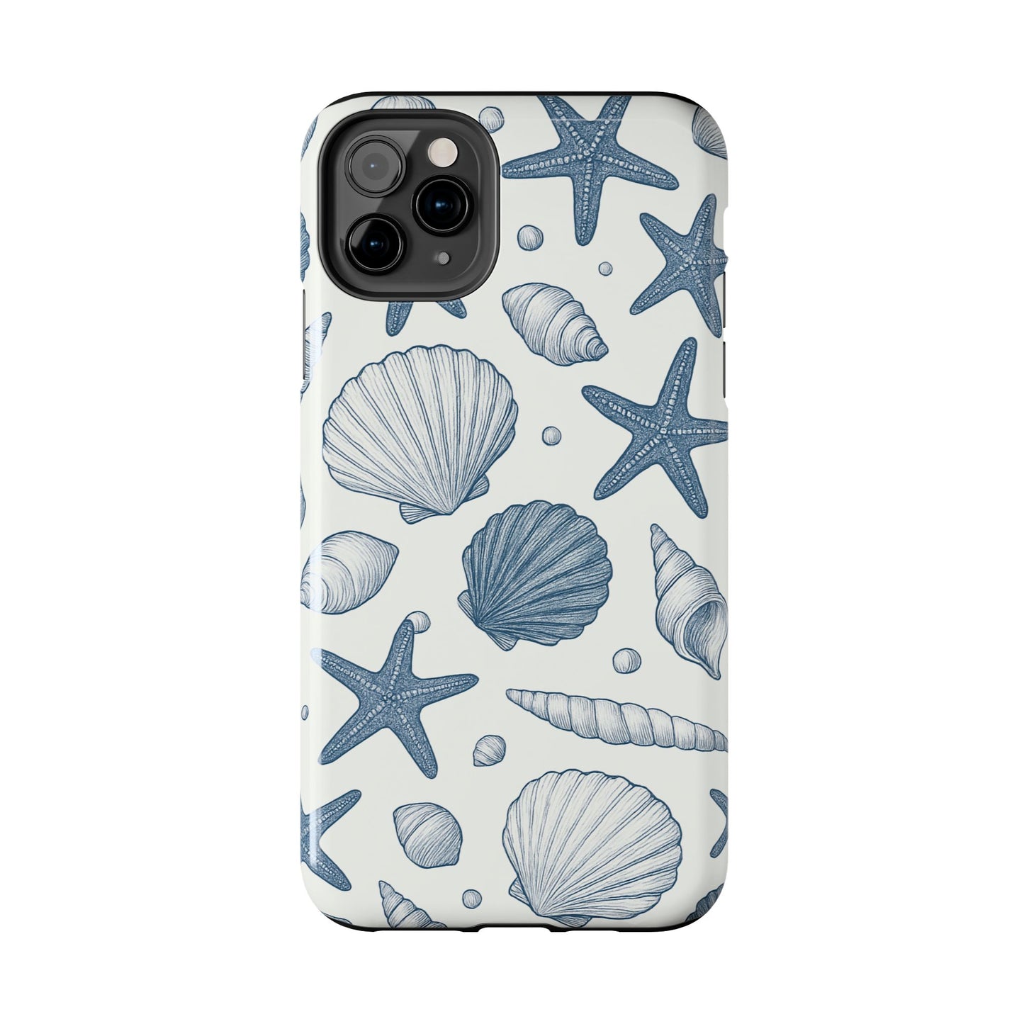 Z Coastal Shells Tough Phone Case - Nautical Design for Ocean Lovers