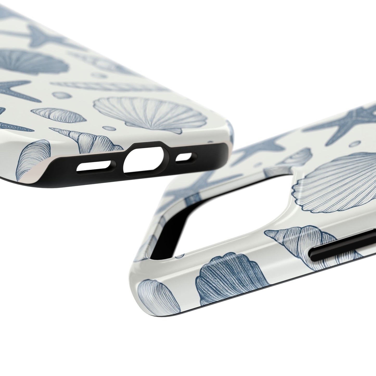 Z Coastal Shells Tough Phone Case - Nautical Design for Ocean Lovers