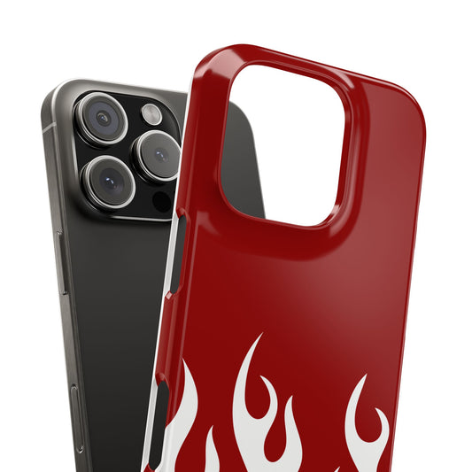 Sleek Flame Design Slim Phone Cases - Trendy Cell Phone Cover, Gift for Teens, Birthday Present, Cool Accessories, Fire Aesthetic