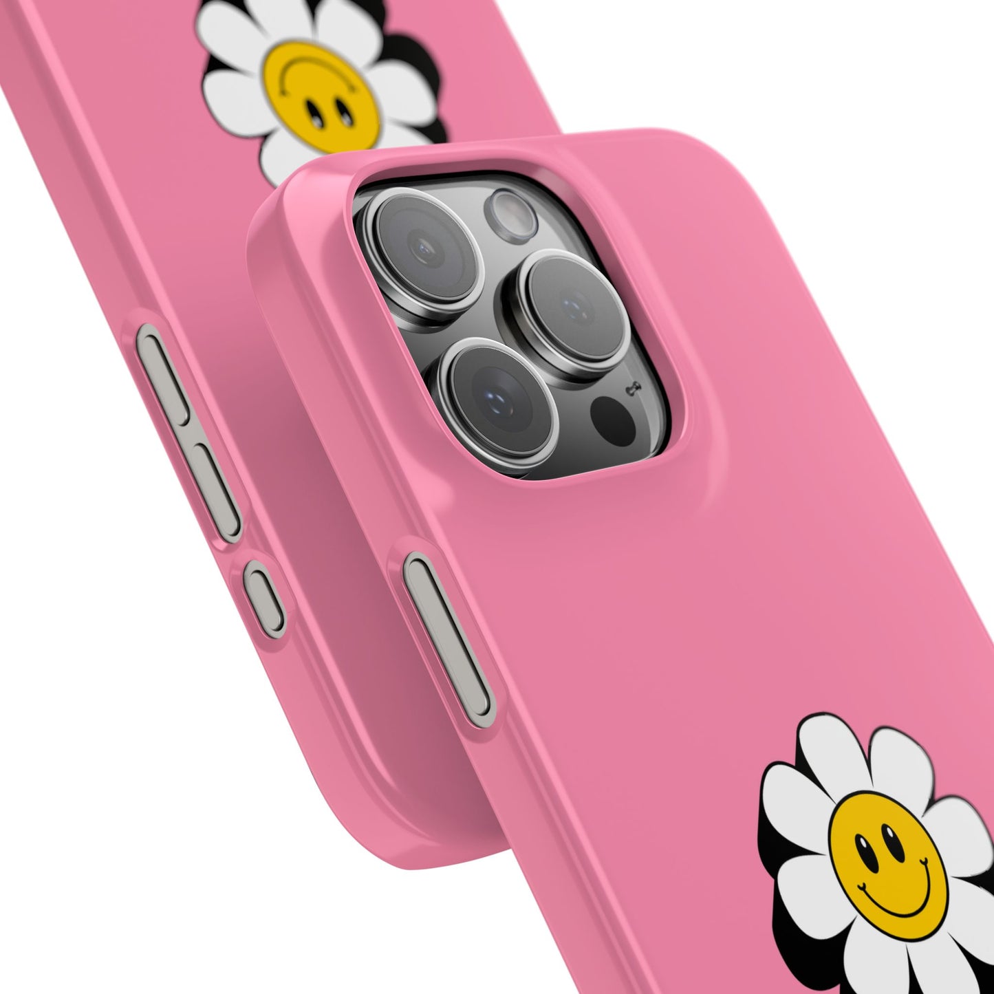 Cheerful Daisy Phone Case, Slim Phone Cover, Cute Floral Case, Unique Gift, Trendy Accessory for Spring, Pastel Aesthetic