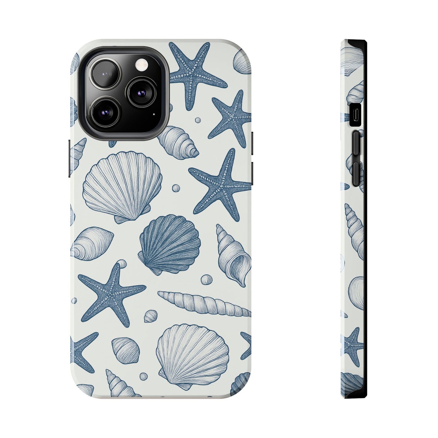 Z Coastal Shells Tough Phone Case - Nautical Design for Ocean Lovers