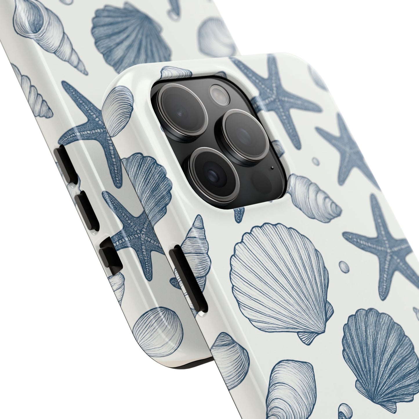 Z Coastal Shells Tough Phone Case - Nautical Design for Ocean Lovers