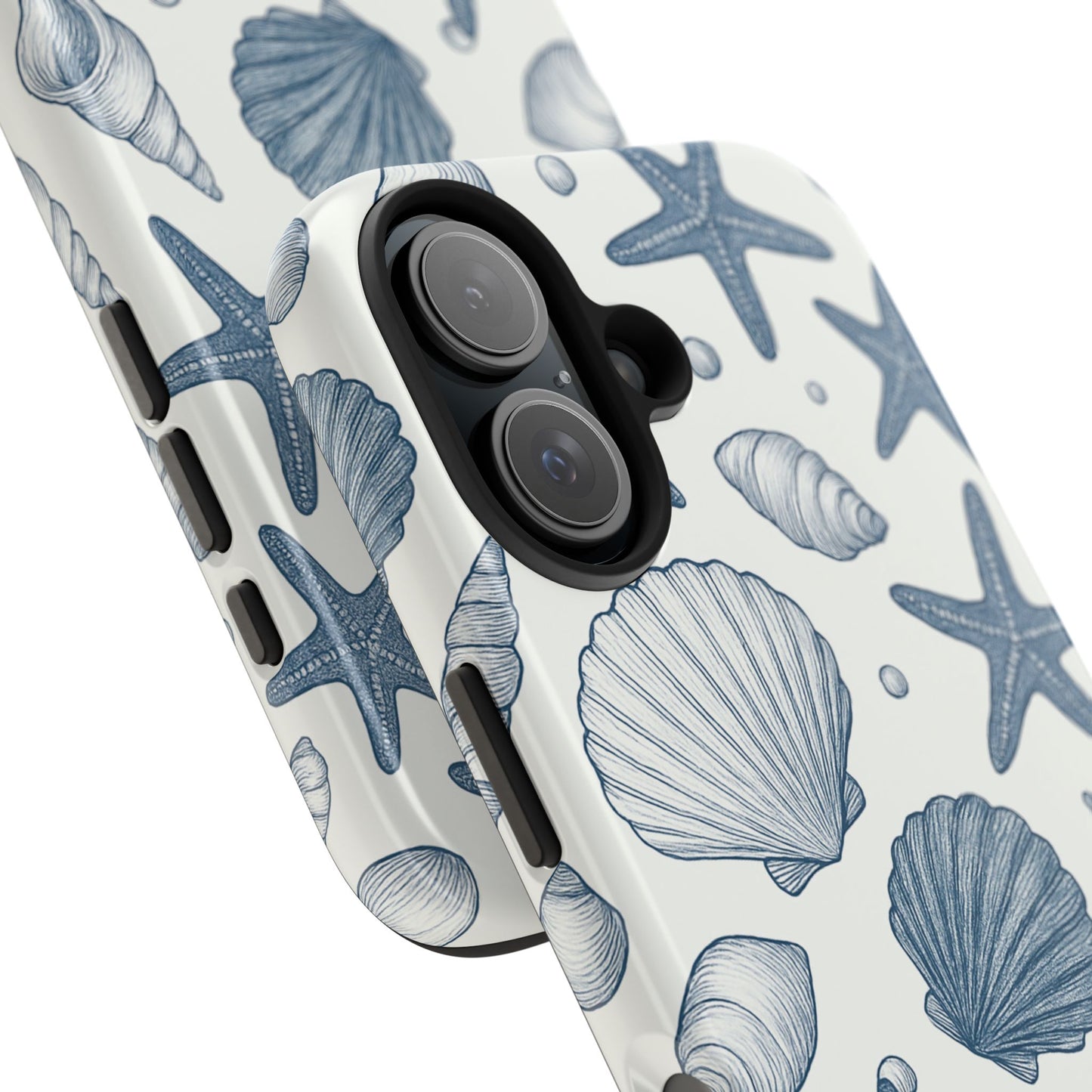 Z Coastal Shells Tough Phone Case - Nautical Design for Ocean Lovers