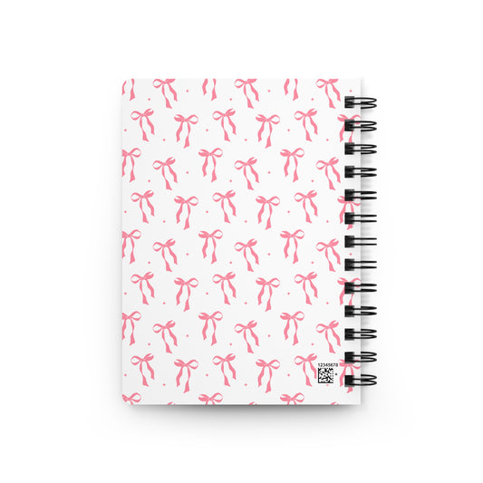 Self-Love Spiral Bound Journal with Pink Ribbons Design - Perfect for Daily Reflections and Affirmations