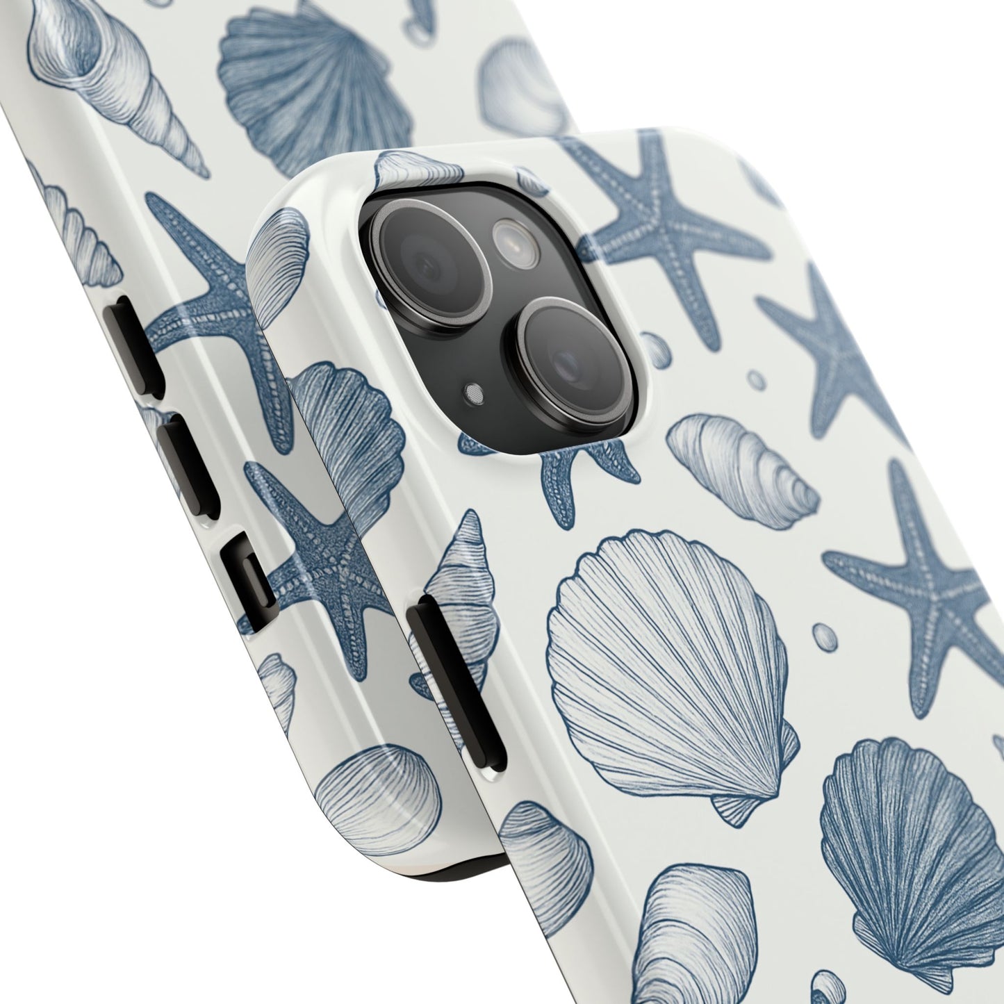 Z Coastal Shells Tough Phone Case - Nautical Design for Ocean Lovers