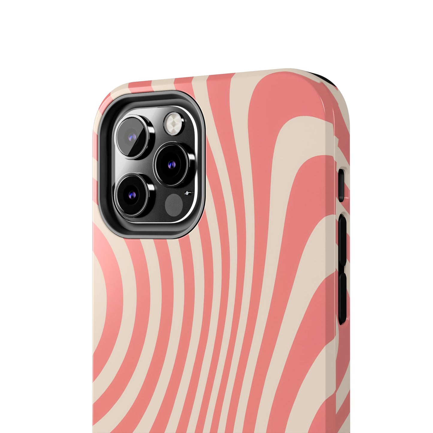 Stylish Waves Phone Case - Trendy Mobile Accessory, Durable Protection, Gift for Teens, Modern Design, Pink Aesthetic