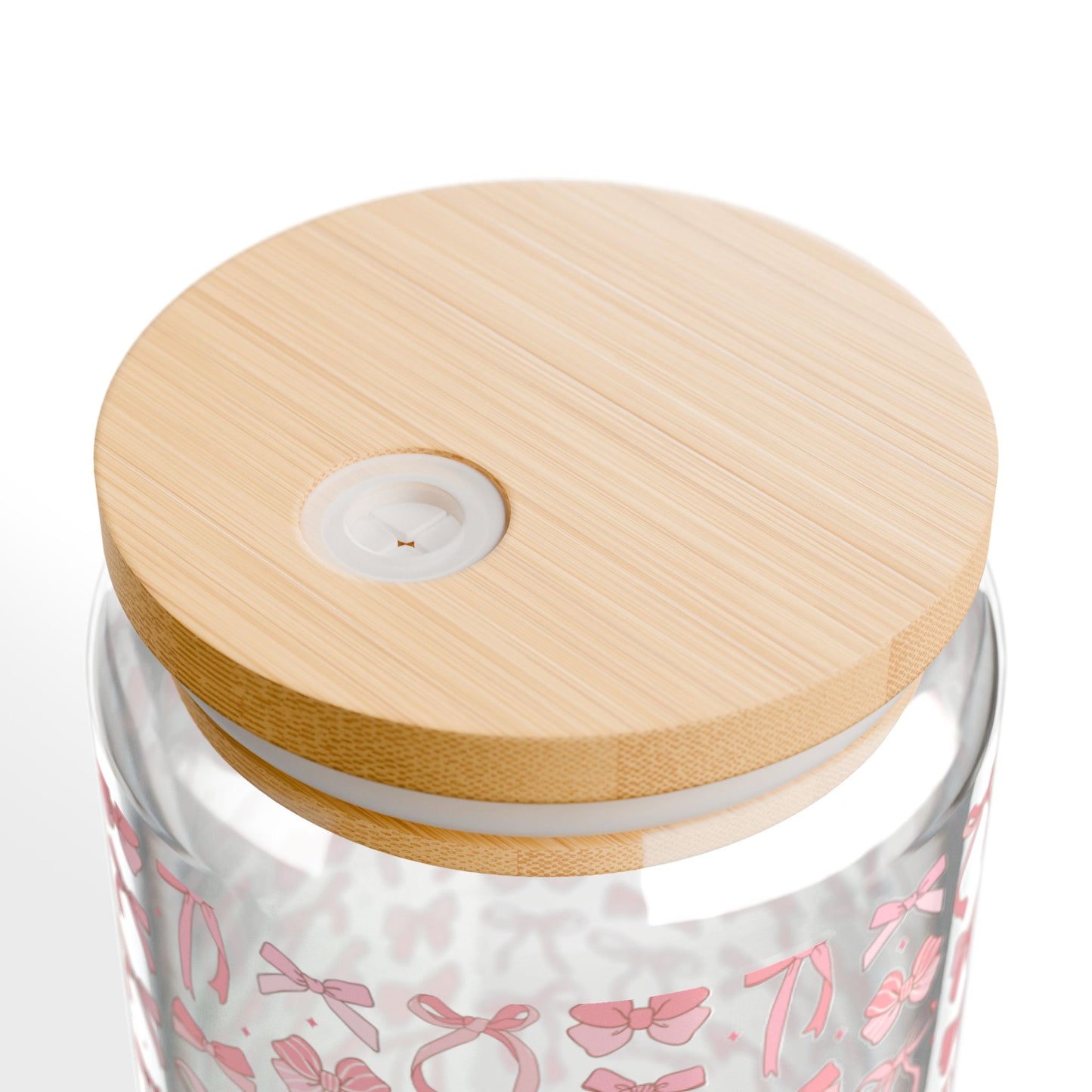 Cute Stylish 16oz Sipper Glass with Bamboo Lid - Perfect for Eco-Friendly Hydration