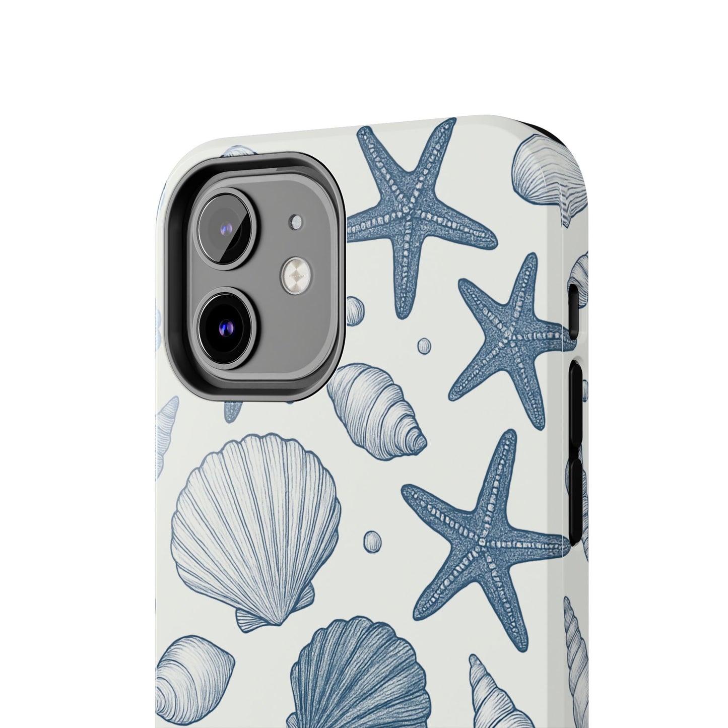 Z Coastal Shells Tough Phone Case - Nautical Design for Ocean Lovers