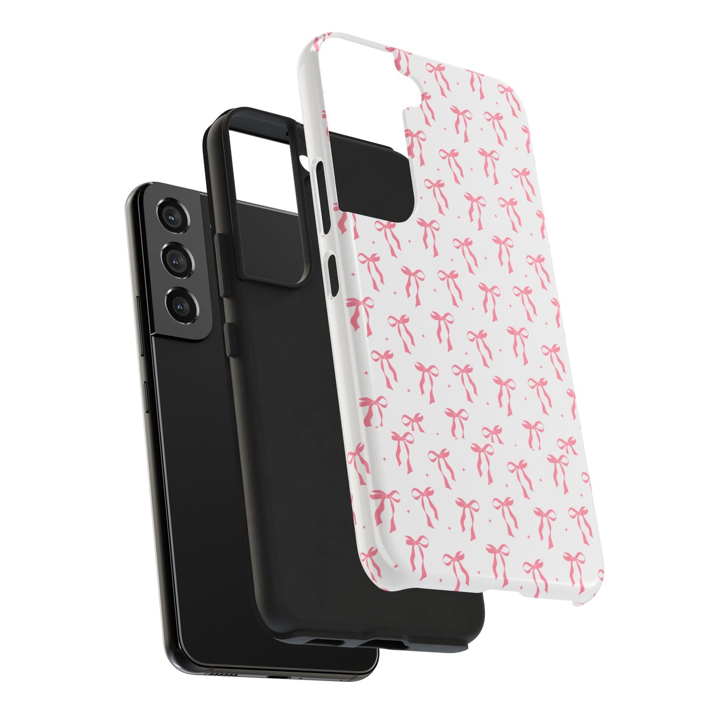 Ribbon Ballet Tough Phone Case - Stylish pink bows aesthetic