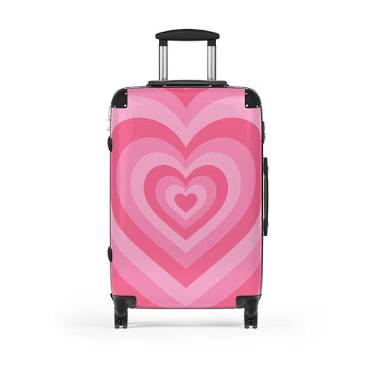 Heart Pattern Carry-On Luggage - Cute Travel Suitcase, Valentines Day Gift, Love Themed Baggage, Stylish Travel Accessory, Heart Design Bag