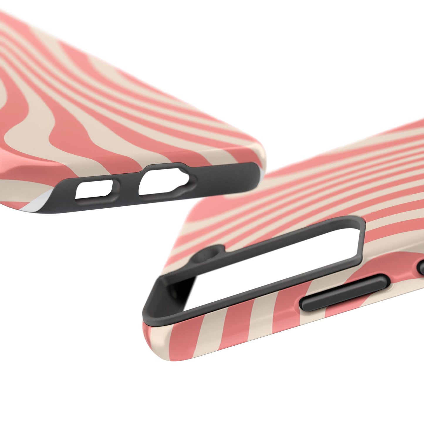 Stylish Waves Phone Case - Trendy Mobile Accessory, Durable Protection, Gift for Teens, Modern Design, Pink Aesthetic