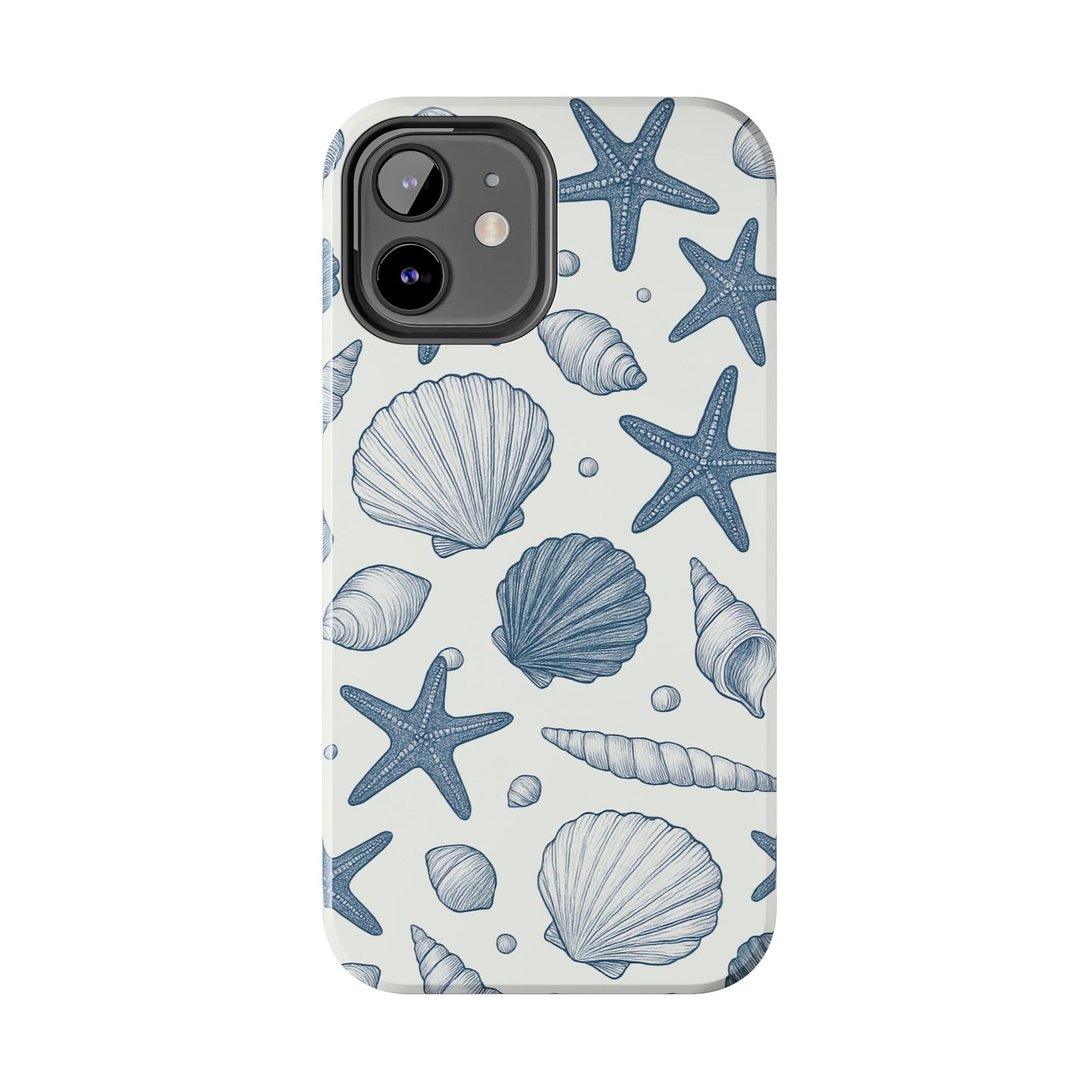 Z Coastal Shells Tough Phone Case - Nautical Design for Ocean Lovers