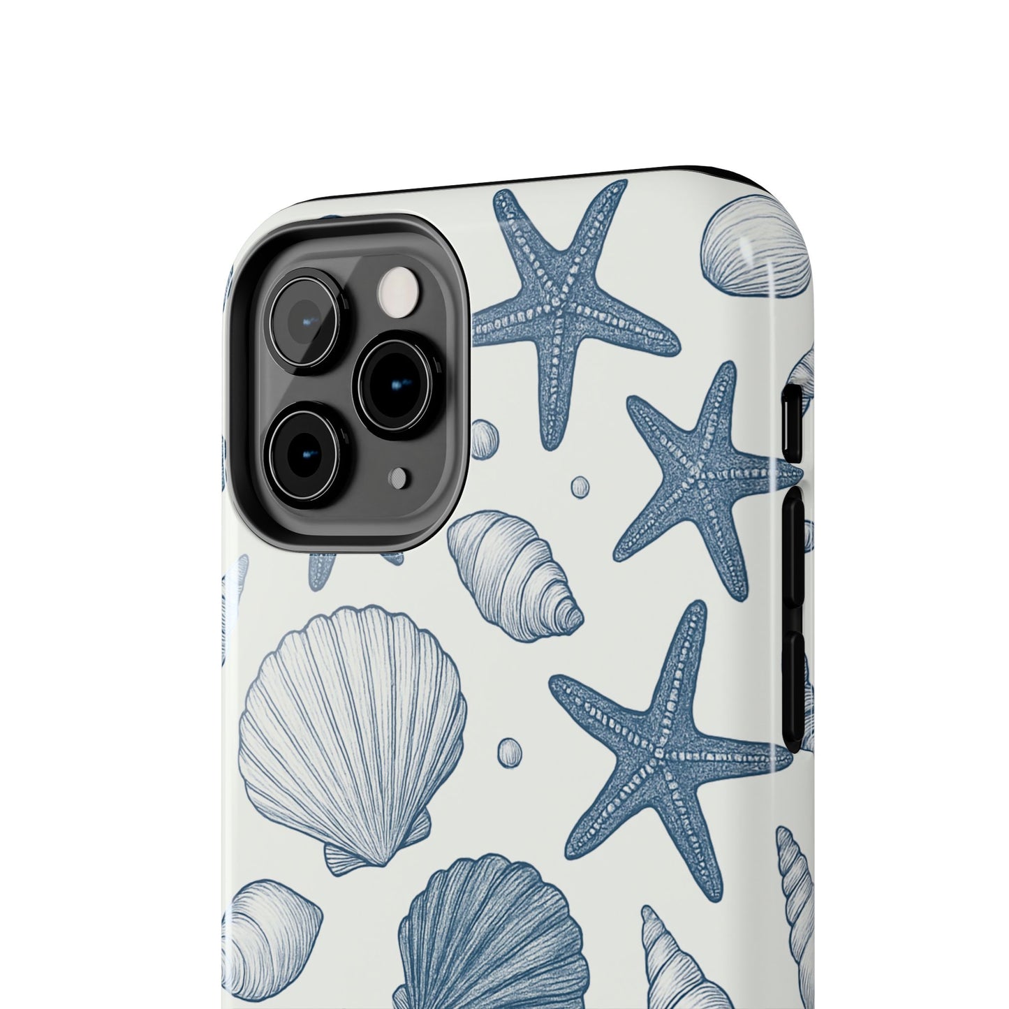 Z Coastal Shells Tough Phone Case - Nautical Design for Ocean Lovers