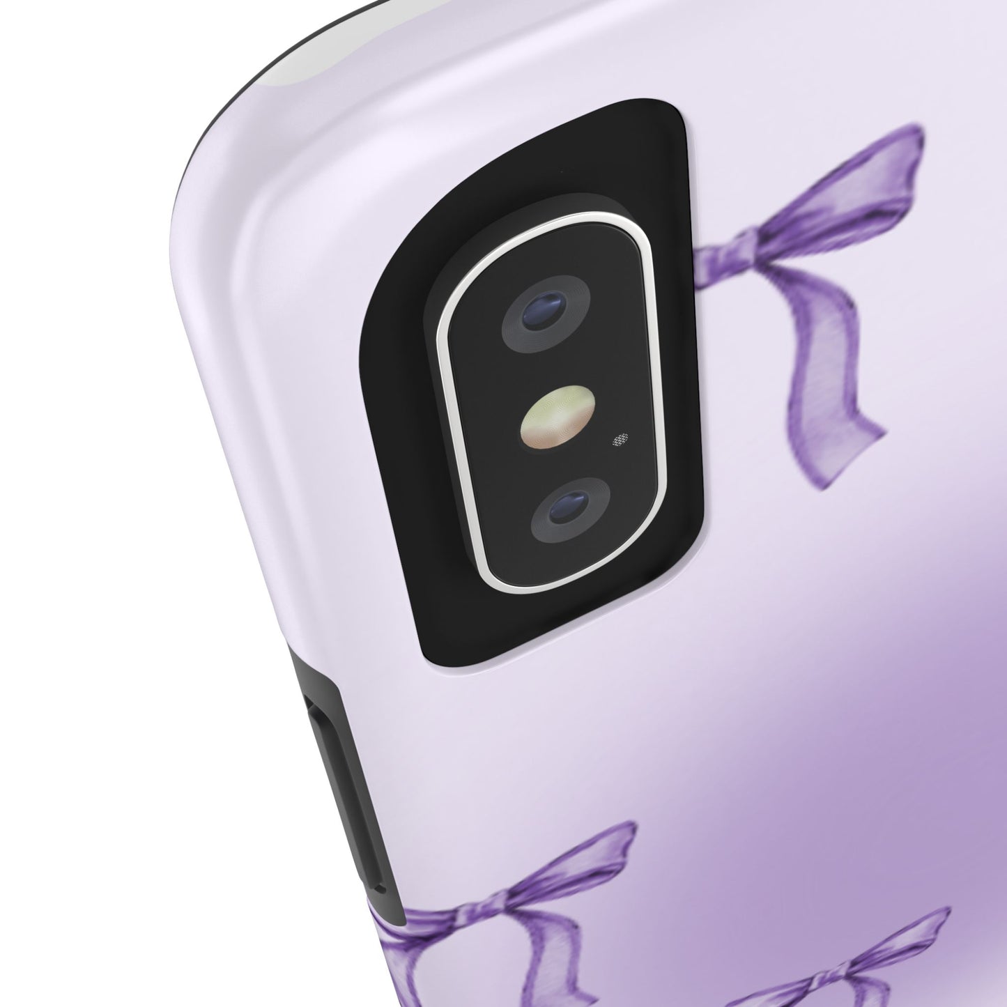 Purple Chic Bow Pattern Phone Case - Stylish Protection for All Occasions