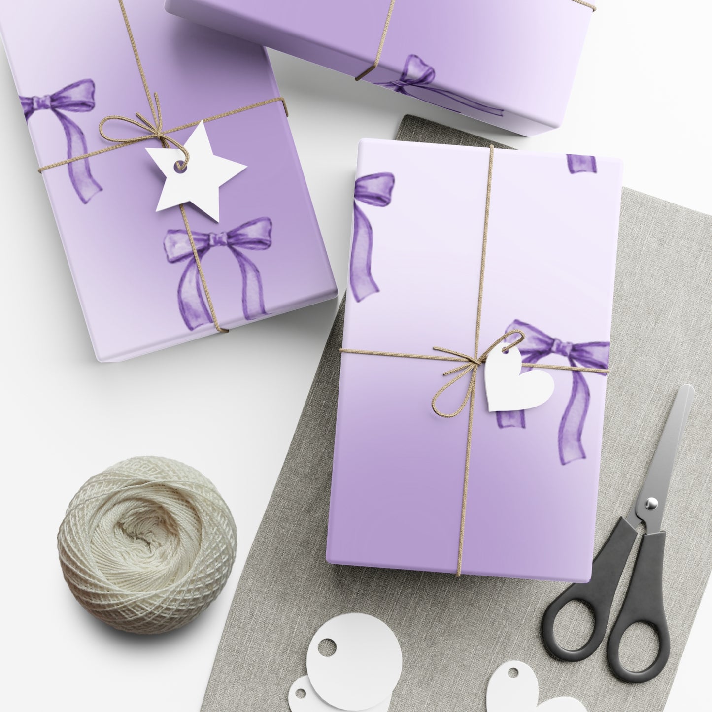 Purple Bow Gift Wrap Papers - Perfect for Celebrations and Special Occasions