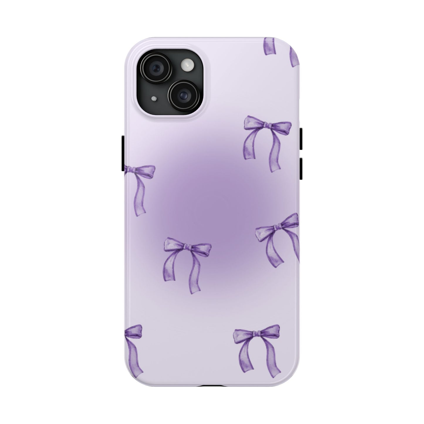 Purple Chic Bow Pattern Phone Case - Stylish Protection for All Occasions