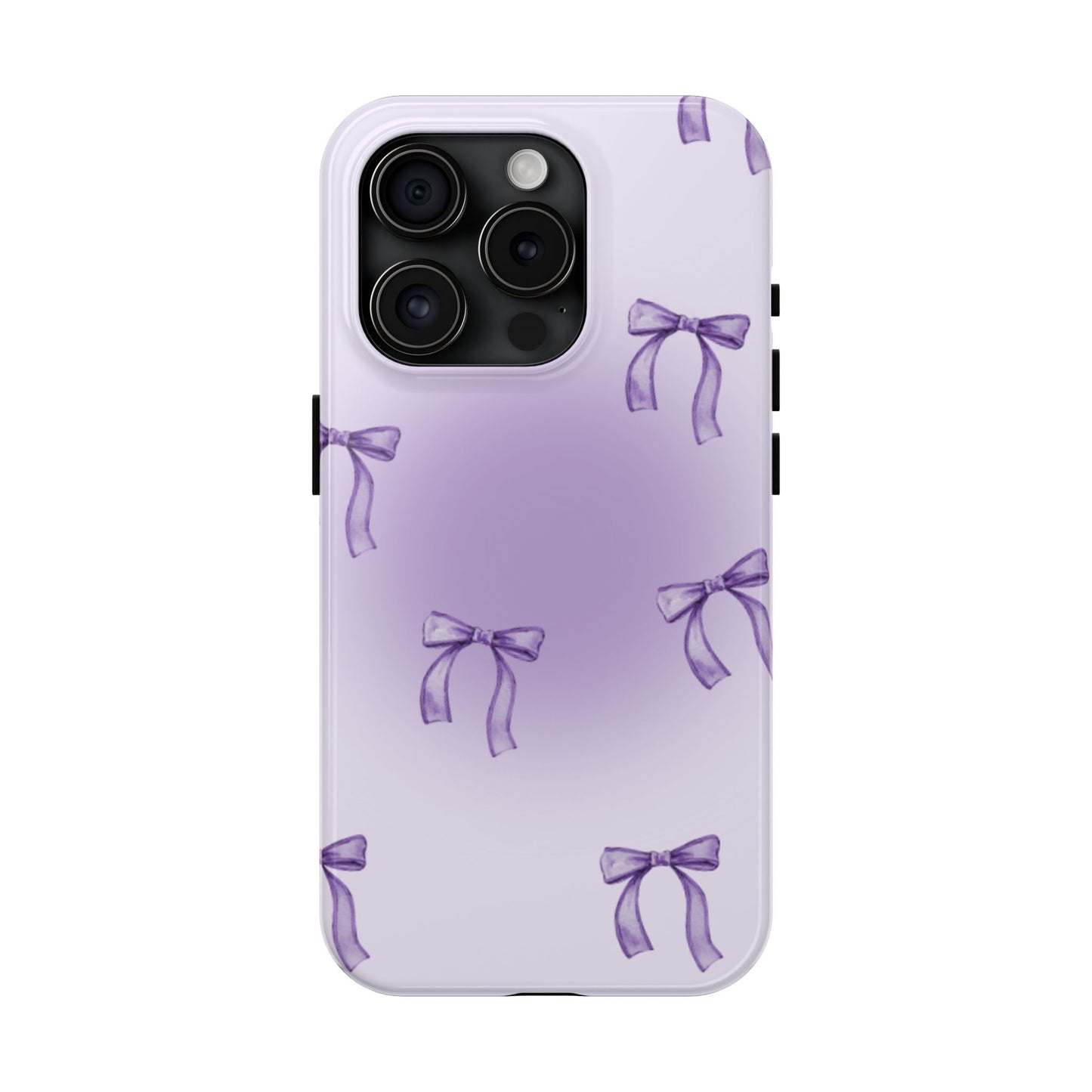 Purple Chic Bow Pattern Phone Case - Stylish Protection for All Occasions