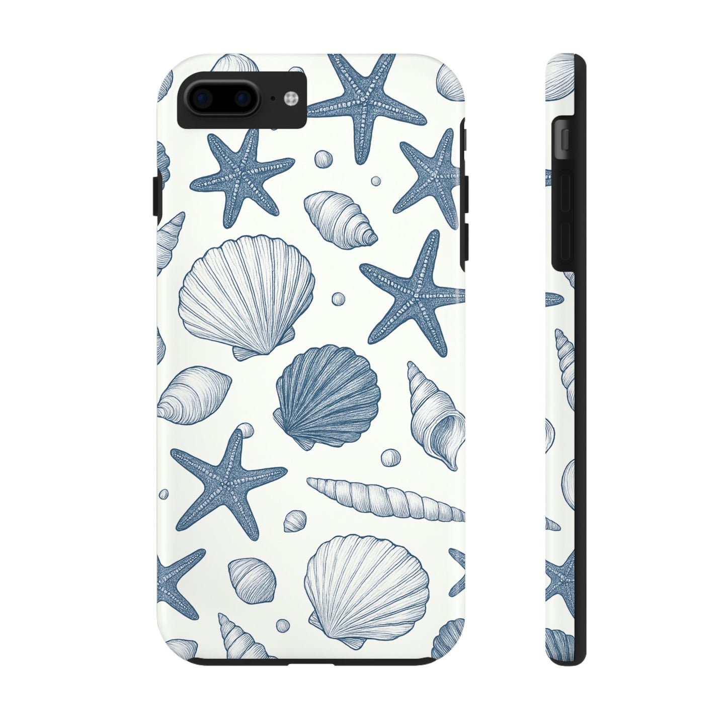 Z Coastal Shells Tough Phone Case - Nautical Design for Ocean Lovers