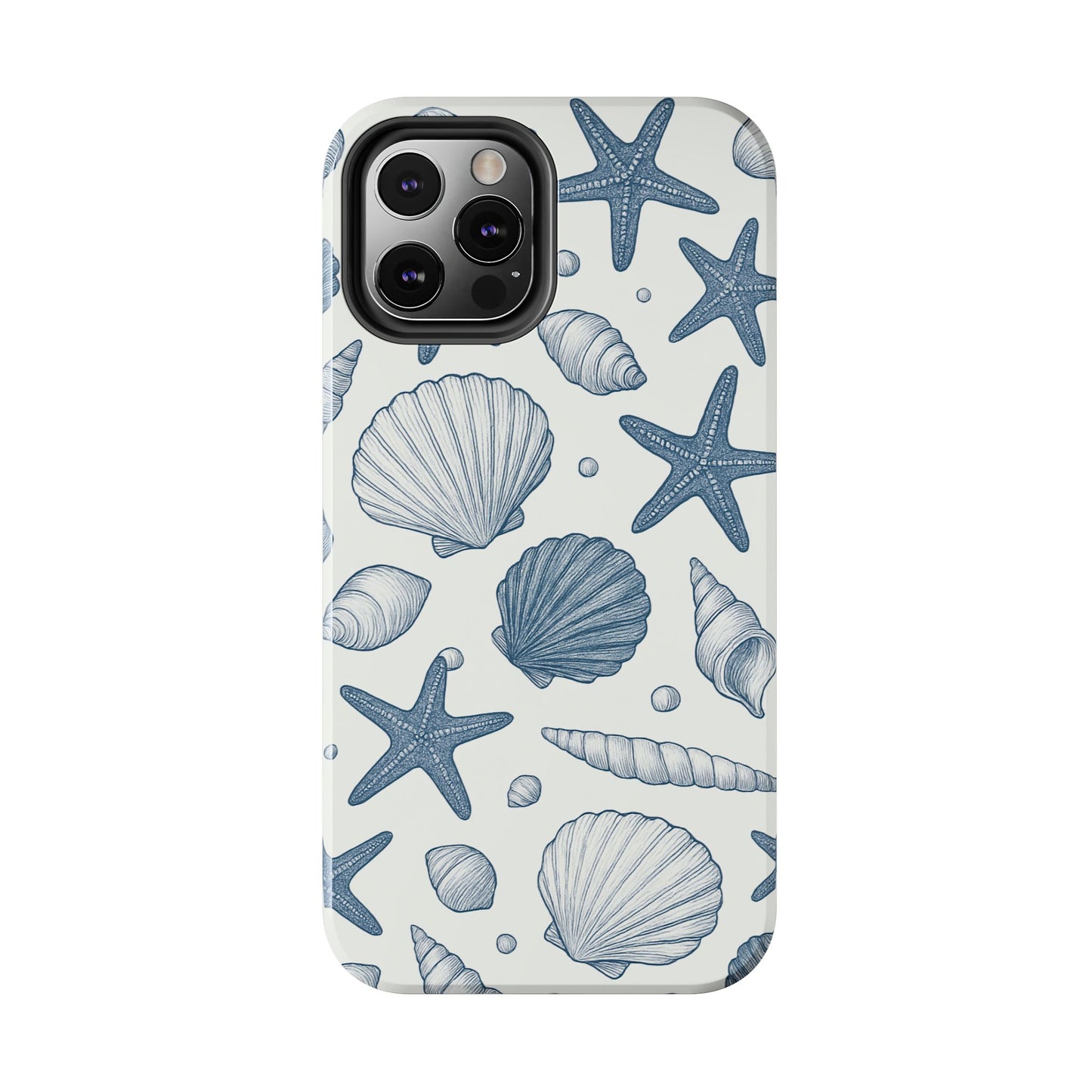 Z Coastal Shells Tough Phone Case - Nautical Design for Ocean Lovers