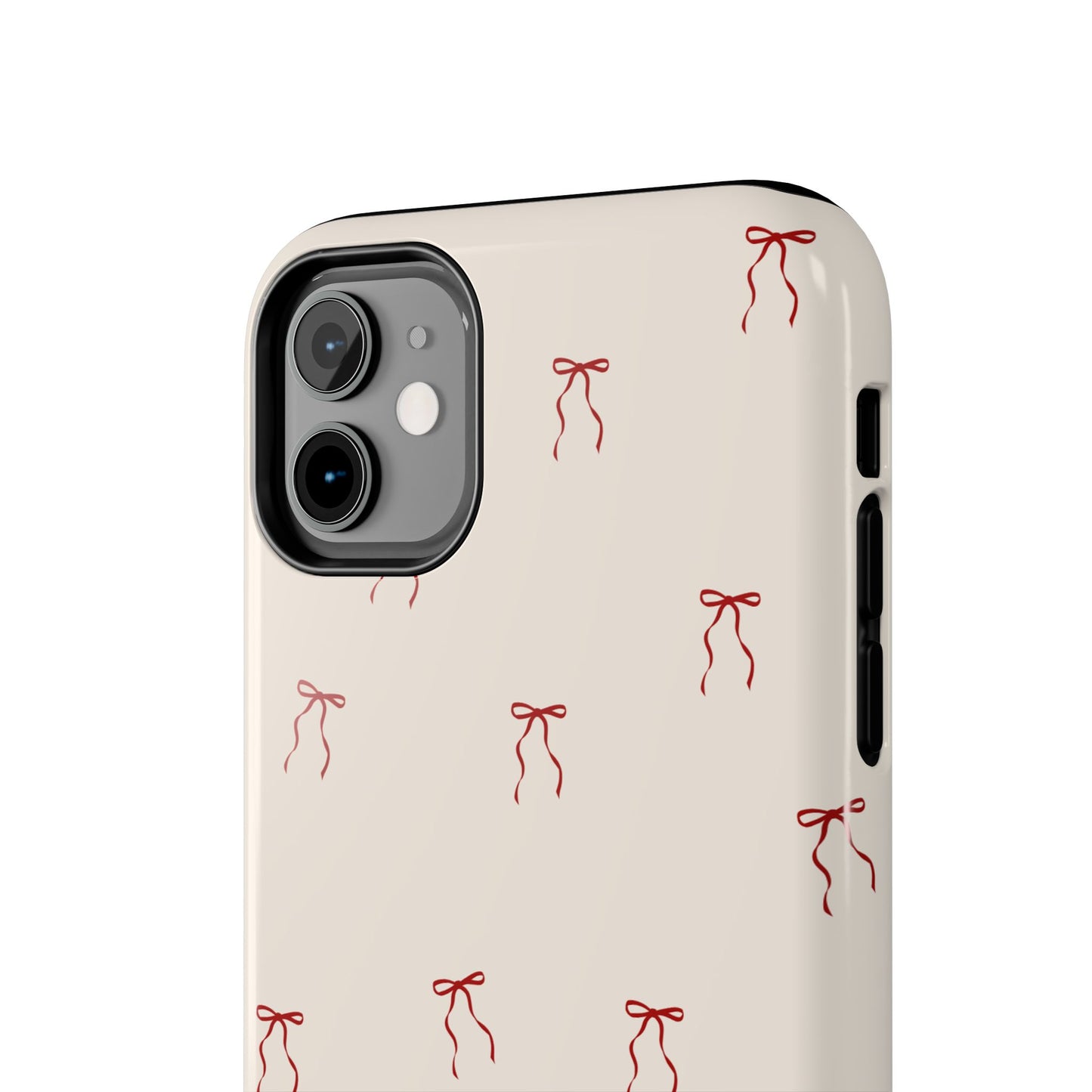 Ribbon Cute Bow Pattern Tough Phone Cases, Bow Phone Cover, Stylish Phone Protectors, Gift for Girls, Trendy Tech Accessories