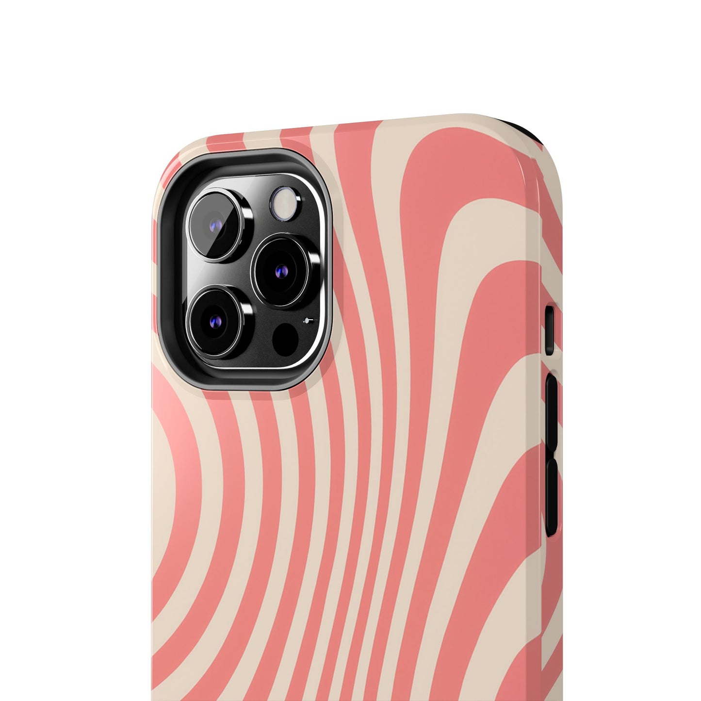 Stylish Waves Phone Case - Trendy Mobile Accessory, Durable Protection, Gift for Teens, Modern Design, Pink Aesthetic