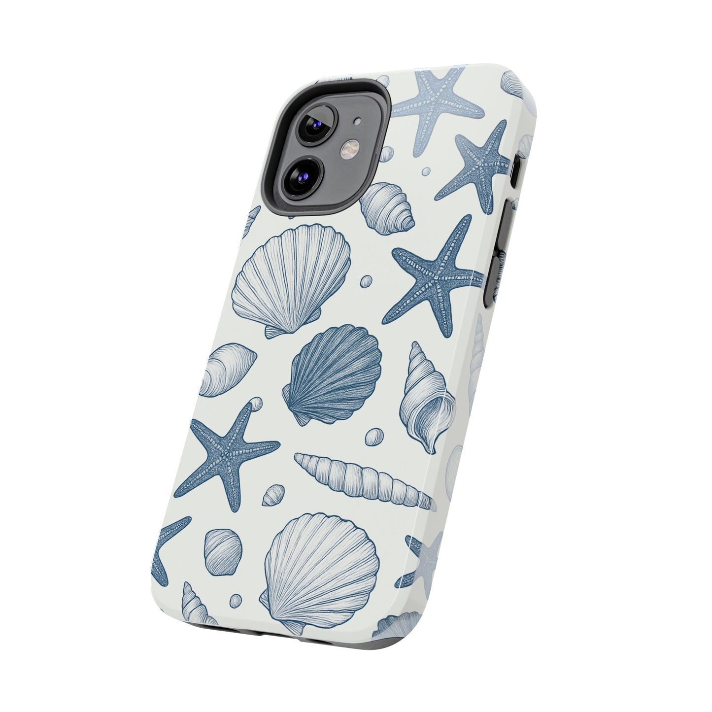 Z Coastal Shells Tough Phone Case - Nautical Design for Ocean Lovers