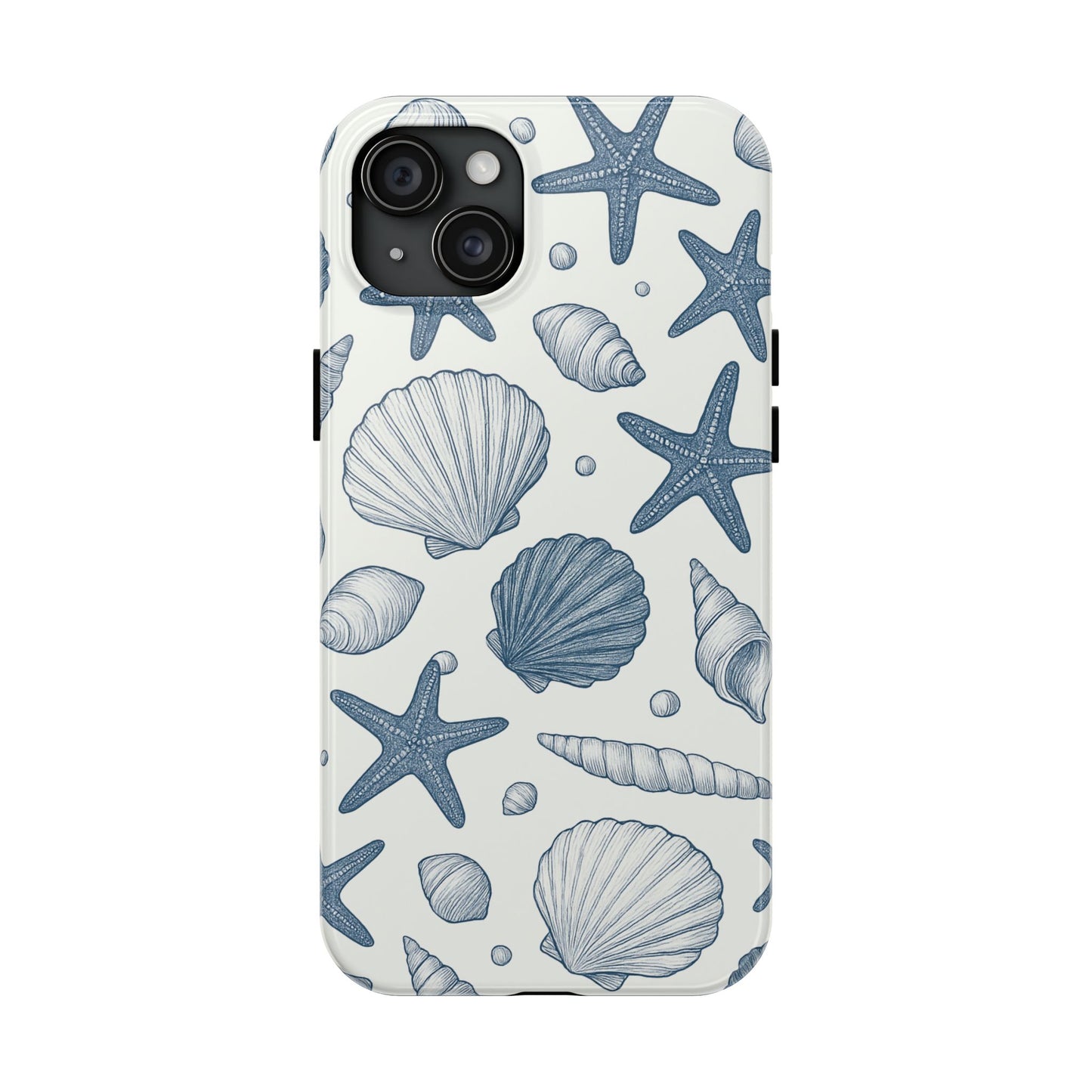 Z Coastal Shells Tough Phone Case - Nautical Design for Ocean Lovers