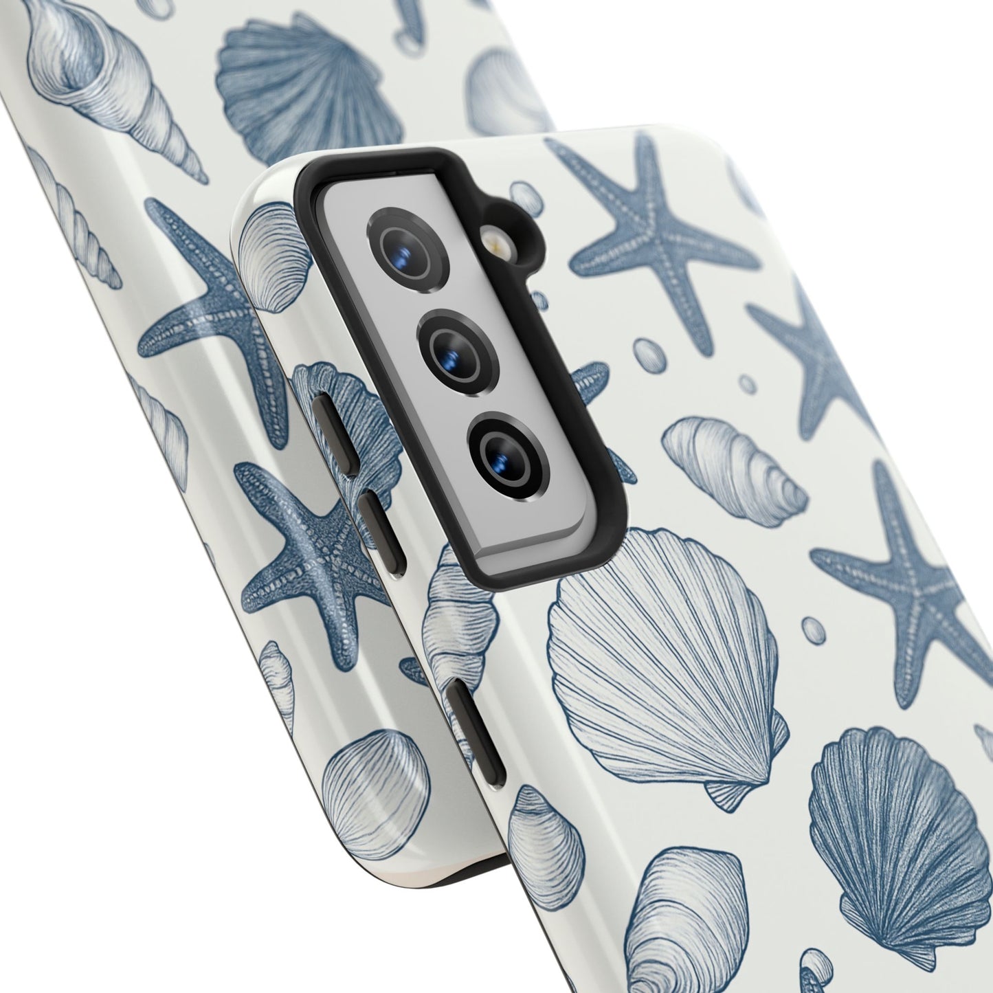 Z Coastal Shells Tough Phone Case - Nautical Design for Ocean Lovers