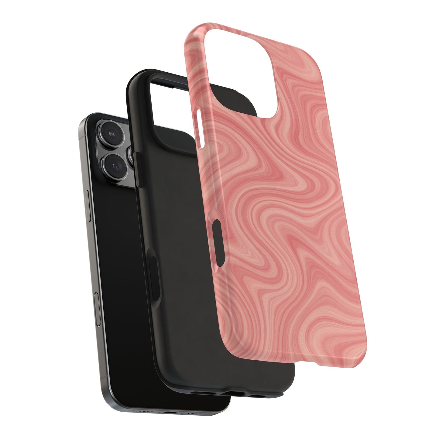 Pink Abstract Marble Tough Phone Case - Durable & Stylish Protection