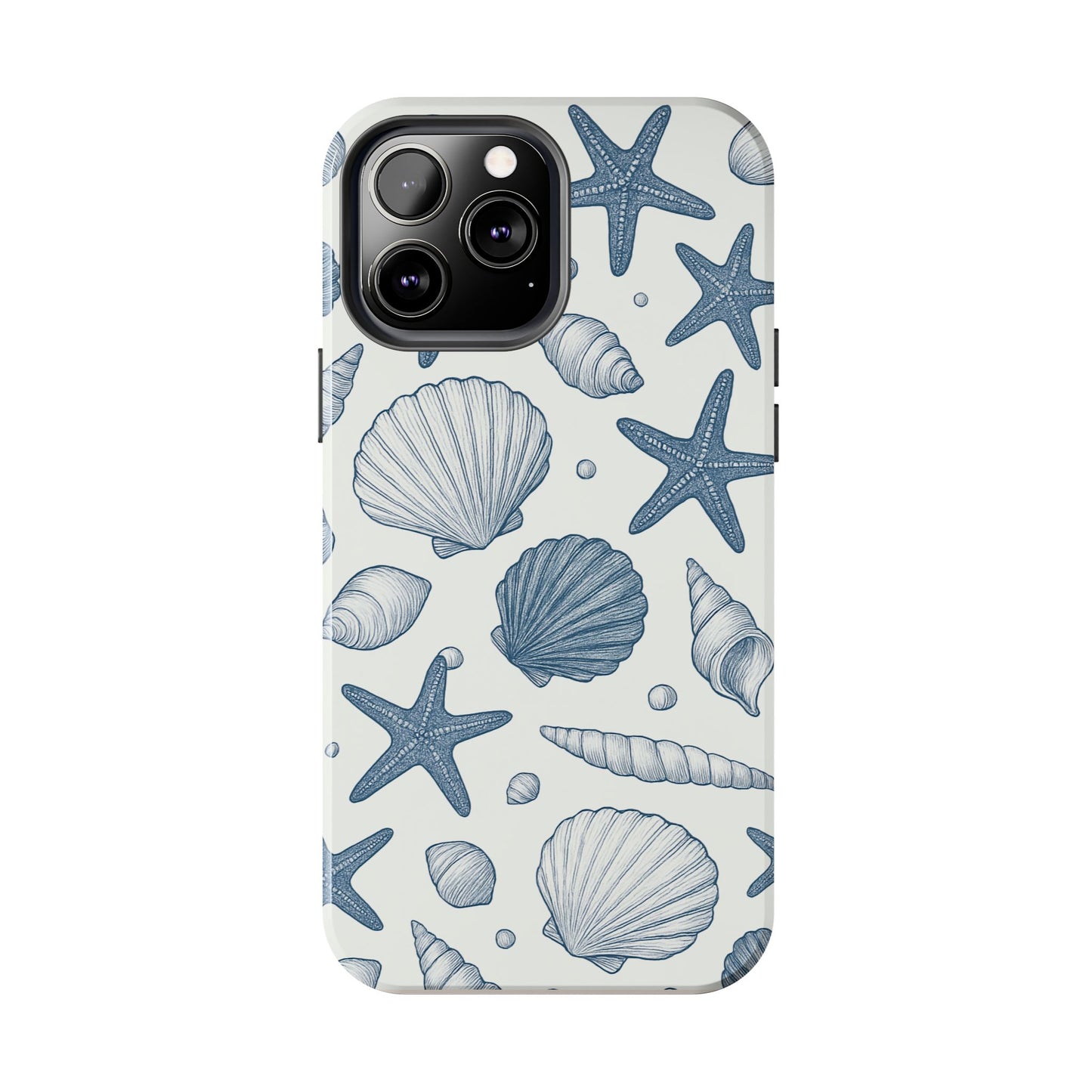 Z Coastal Shells Tough Phone Case - Nautical Design for Ocean Lovers